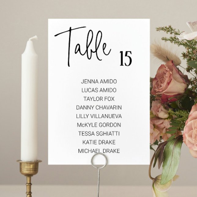 Tarjetas de la gráfica de asiento del Boda blanco  (Subido por el creador)