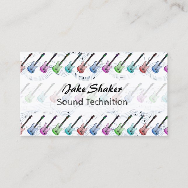 Tarjetas de la industria musical del rock-and-roll (Anverso)