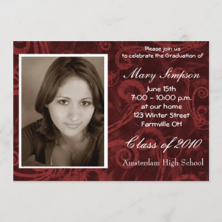 Tarjetas de la invitación de la graduación