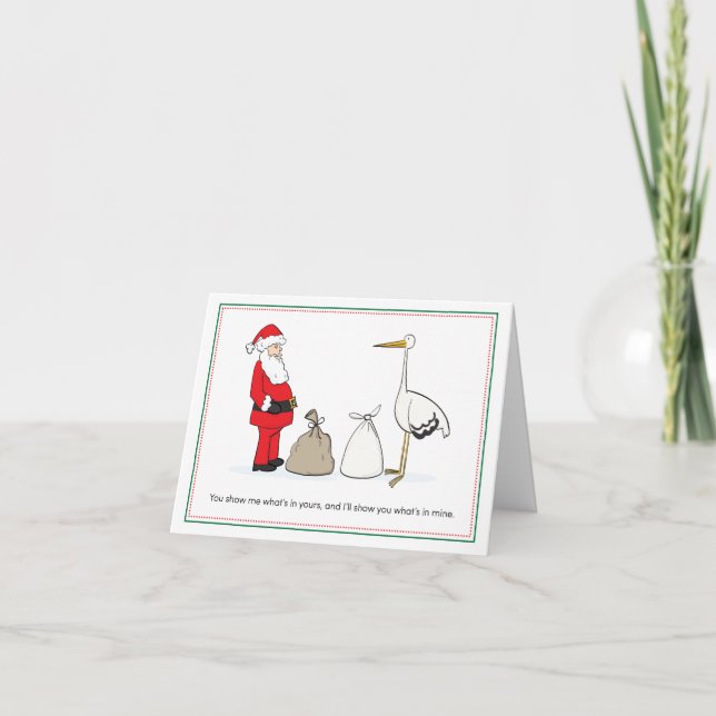 Tarjetas de la invitación del embarazo del navidad (Anverso)