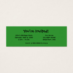 Tarjetas de la invitación del Gecko gigante del