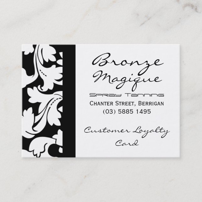 Tarjetas de la lealtad del cliente empresa (Anverso)