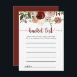 Tarjetas de la lista de baldes florales de color R<br><div class="desc">Estas tarjetas doradas rústicas y coloridas son la actividad perfecta para una simple boda o una ducha de novia. El diseño se compone de marsala pintada a mano, flores rosas, rubias, borgoñas y doradas con hojas verdes dispuestas en hermosas coronas. Cambie la redacción para que se adapte a cualquier evento...</div>
