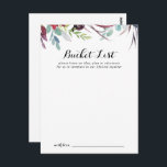 Tarjetas de la lista de cubo del Boda Boho de lujo<br><div class="desc">Estas exquisitas tarjetas de cubo de boda de boho son la actividad perfecta para una boda rústica o para una ducha nupcial. El diseño presenta flores multicolores de rosa y peones con follaje verde, inspiradora belleza natural. Cambie la redacción para que se adapte a cualquier evento vital. El signo de...</div>