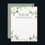 Tarjetas de la lista de cubo del Boda de Eucalyptu<br><div class="desc">Estas tarjetas de la lista de cubo de boda de confeti eucalipto dorado son la actividad perfecta para una boda rústica o una ducha nupcial. Foliage de Eucalyptus Gold Confetti Cambia la redacción para adaptarla a cualquier evento vital. El signo de la lista de cubo se vende por separado.</div>