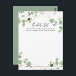 Tarjetas de la lista de cubo del Boda de Eucalyptu<br><div class="desc">Estas tarjetas de la lista de cubo de boda de confeti eucalipto dorado son la actividad perfecta para una boda rústica o una ducha nupcial. Foliage de Eucalyptus Gold Confetti Cambia la redacción para adaptarla a cualquier evento vital. El signo de la lista de cubo se vende por separado.</div>