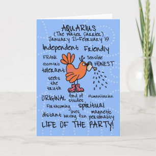 tarjetas de la palabra del zodiaco - acuario