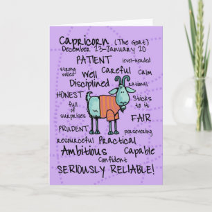 tarjetas de la palabra del zodiaco - Capricornio