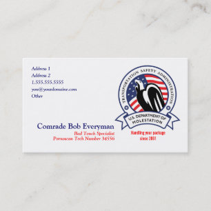 Tarjetas de la parodia del agente de TSA
