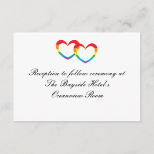 "Tarjetas de la recepción de los corazones dobles