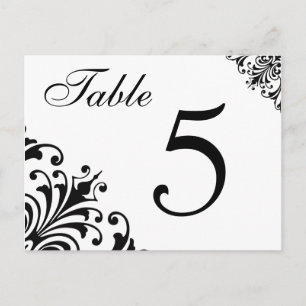 Tarjetas de la recepción nupcial del número de la