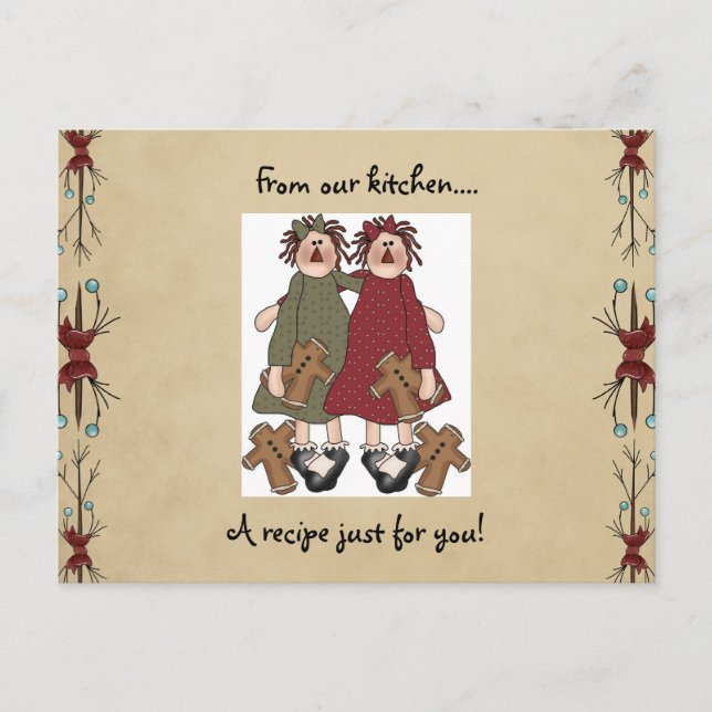 Tarjetas de la receta del día de fiesta (Anverso)