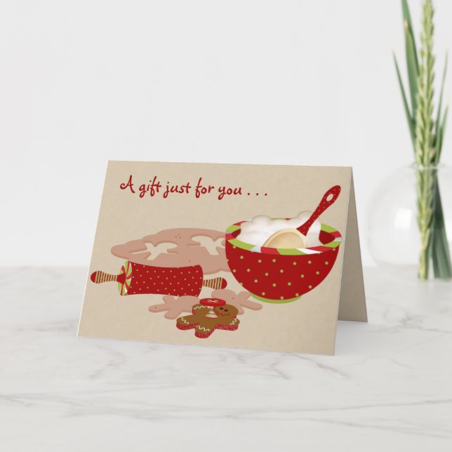 Tarjetas de la receta del navidad del pan de (Anverso)