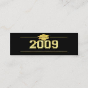 Tarjetas de la señal de la graduación - oro 2009