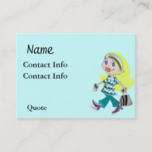 TARJETAS DE LA SEÑORA VISITA DE LA MODA