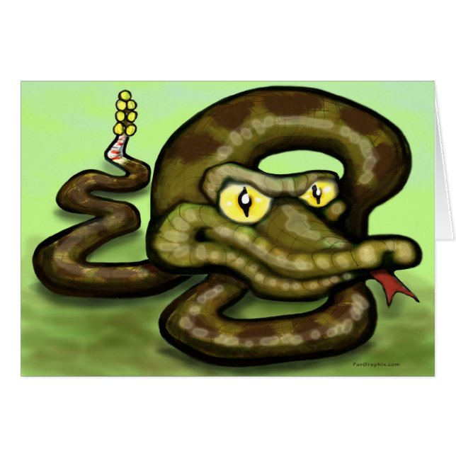 Tarjetas de la serpiente de cascabel (Anverso (Horizontal))