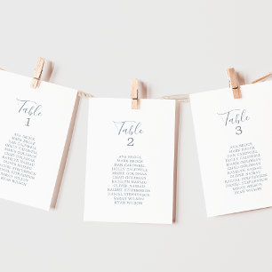 Tarjetas de la tabla azul mínima