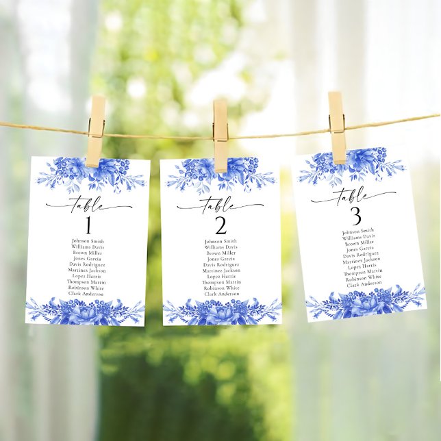 Tarjetas de la tabla de asientos de Boda de porcel (Subido por el creador)