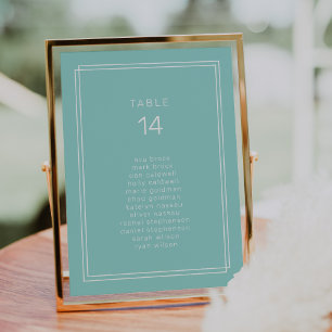 Tarjetas de la tabla de asientos del Boda verde AV