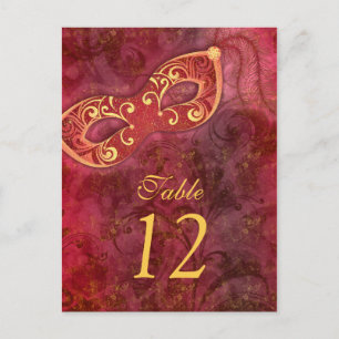 Tarjetas de la tabla de la boda del carnaval de la