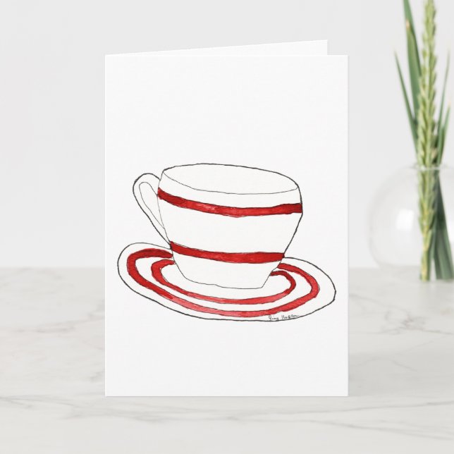 Tarjetas de la taza y del platillo (Anverso)