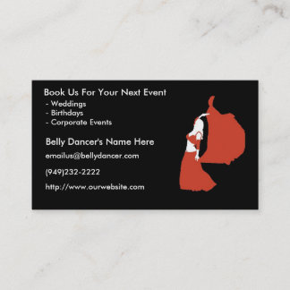 Tarjetas de la visita de la bailarina de la danza