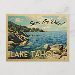 Tarjetas de Lake Tahoe Save The Date Vintage