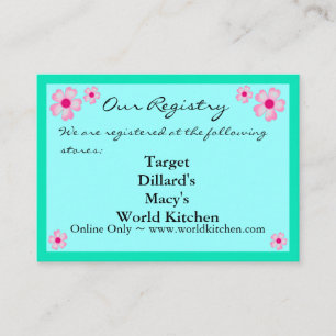 Tarjetas de las FLORES DE CEREZO Registry/RSVP