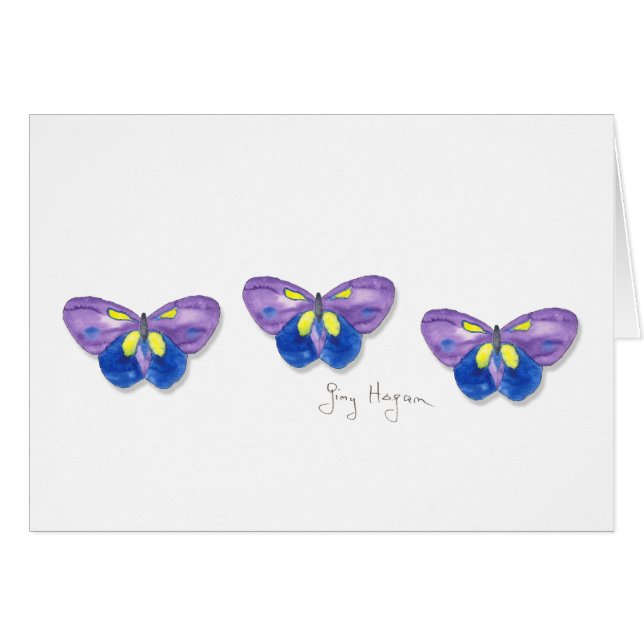 Tarjetas de las mariposas (Anverso (Horizontal))