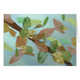 Tarjetas de las ranas que se divierten