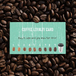 Tarjetas de lealtad al café Madera verde vintage<br><div class="desc">Vintage Green Wood Antecedentes Coffee Lealty Cards.</div>