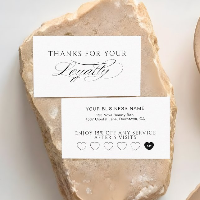 Tarjetas de Lealtad de Clientes Corazones Blancos  (Subido por el creador)