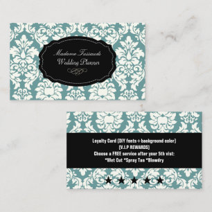 Tarjetas de lealtad/versailles damask de PixDezine