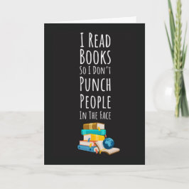 Tarjetas de Lector de Libro Divertido Humor de Bib