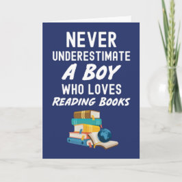 Tarjetas de lectura de libro azul marino lindas pa