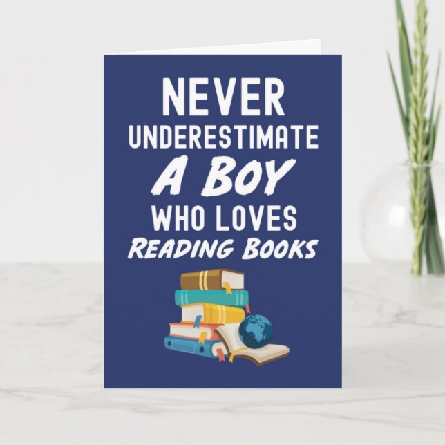 Tarjetas de lectura de libro azul marino lindas pa (Anverso)