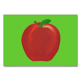 Tarjetas de lectura de manzana enteras rojas para