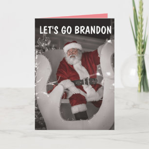 tarjetas de LET'S GO BRANDON NAVIDAD SANTA CLAUS