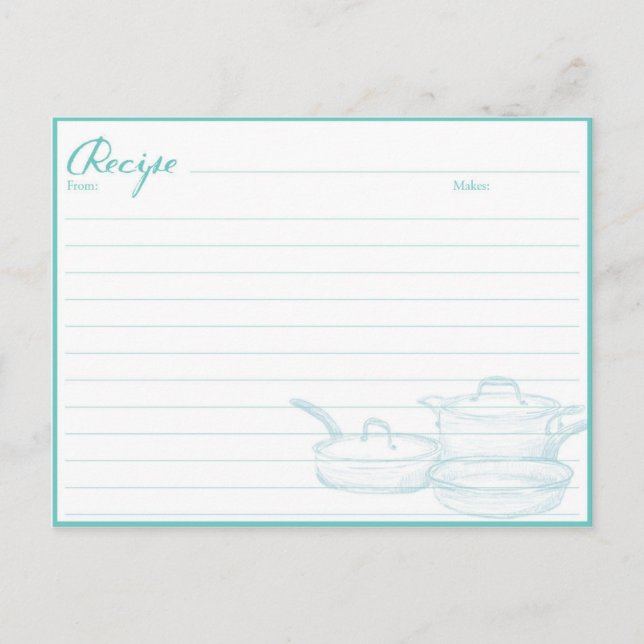 Tarjetas de libro de recetas familiares regalo par (Anverso)