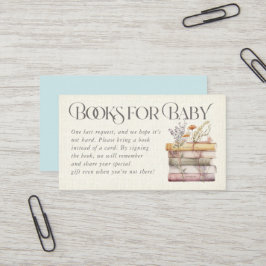 Tarjetas de libros de acuarela floral azul para be