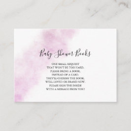 Tarjetas de Libros de Acuarela Rosadas para Bebé