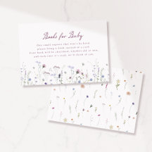 Tarjetas de Libros de Flores Silvestres Elegantes