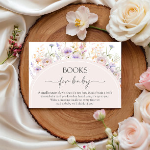 Tarjetas de libros de flores silvestres para bebé
