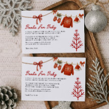 Tarjetas de libros de Santa para bebé
