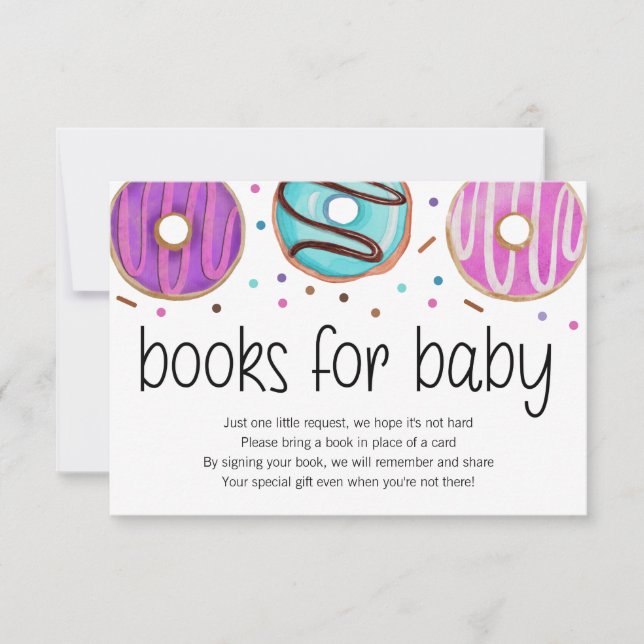 Tarjetas de libros de sprinkles para bebé Donut Ba (Anverso)