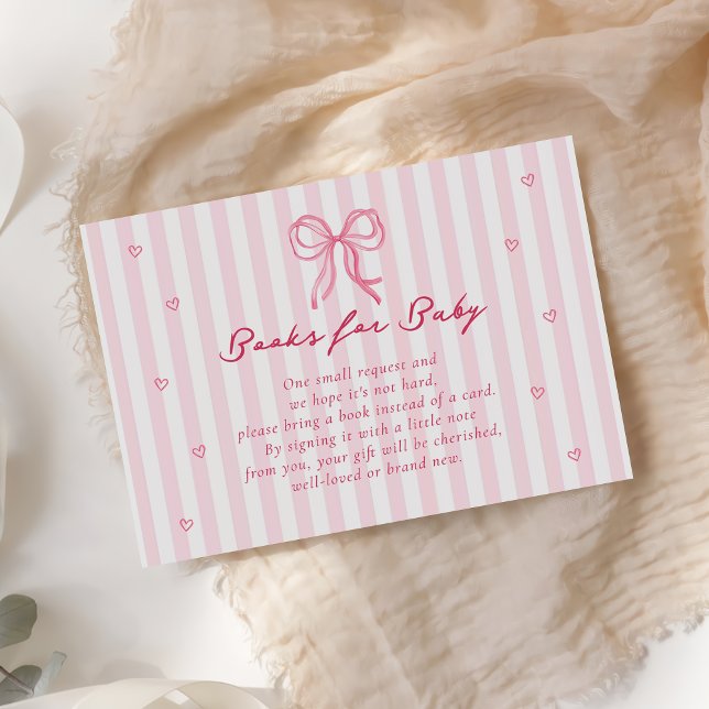 Tarjetas de libros Little Sweetheart con lazo rosa (Subido por el creador)