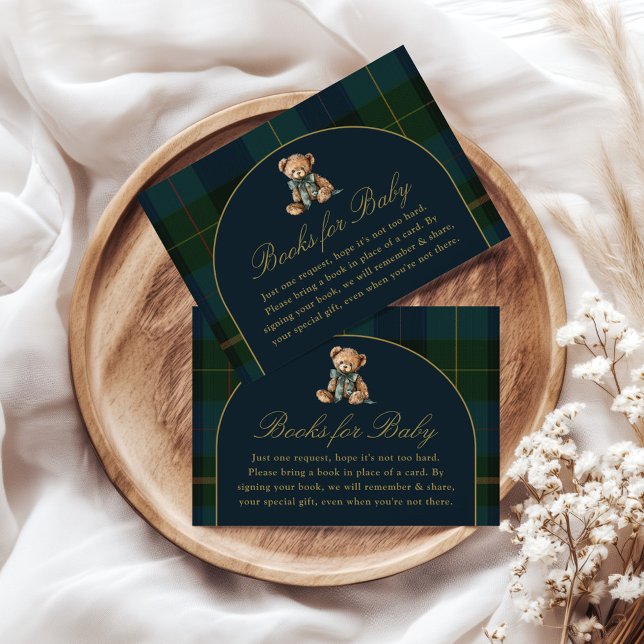 Tarjetas de libros para bebé clásico cuadros verde (Subido por el creador)