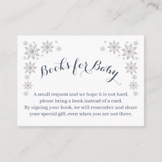Tarjetas de libros para bebé de copo de nieve eleg