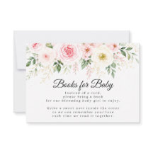 Tarjetas de libros para bebé niña floreciendo para