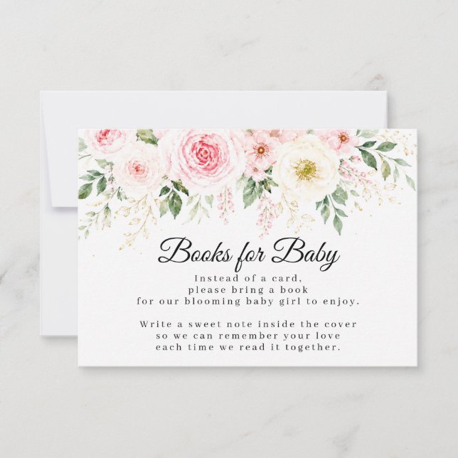 Tarjetas de libros para bebé niña floreciendo para (Anverso)
